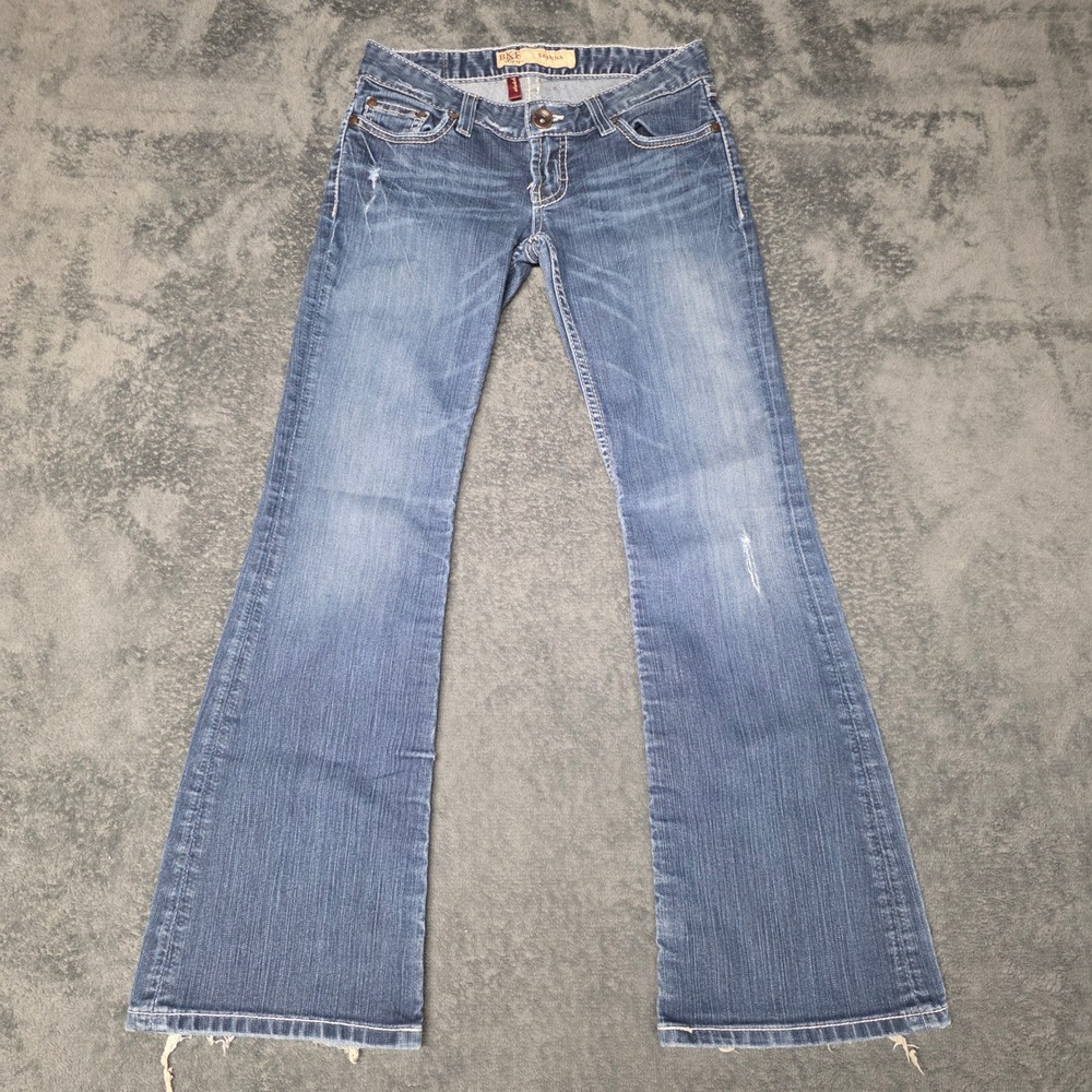 BKE Sabrina Low Rise Bootcut Jeans Medium Wash Distressed 25x29.5